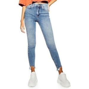 Topshop Jamie Jagged Hem Skinny Jeans